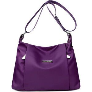 LassZone Ladies Crossbody Handbag, Waterproof Nylon Multi-Pocket Shoulder Bag